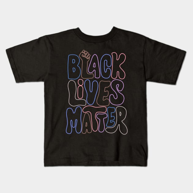 Black Lives Matter Kids T-Shirt by Antho